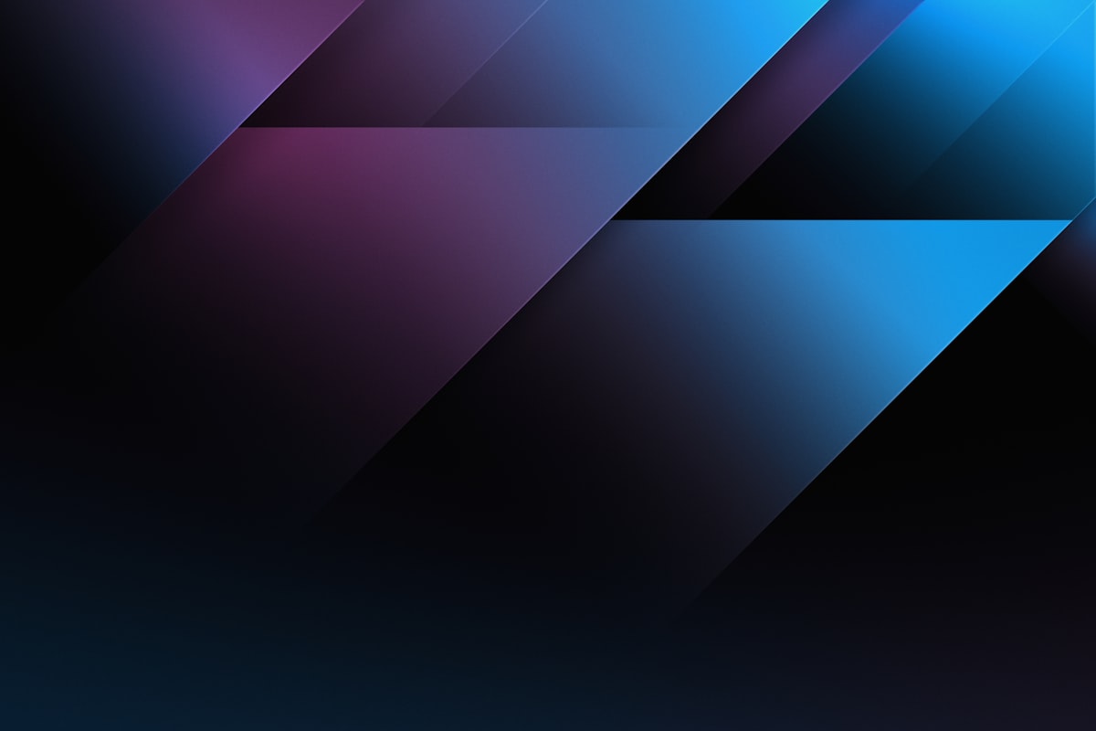 Abstract geometric shapes in purple and blue tones