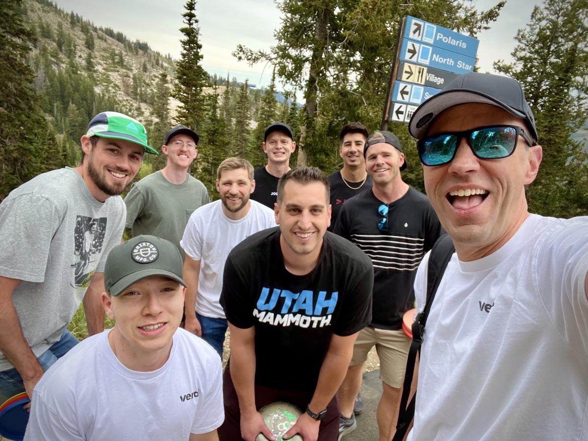 Team disc golf outing at Solitude Mountain